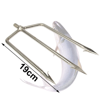 3-Prong Fishing Fish Barbed Stainless Spear Gig(Silver)