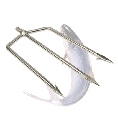 3-Prong Fishing Fish Barbed Stainless Spear Gig(Silver)
