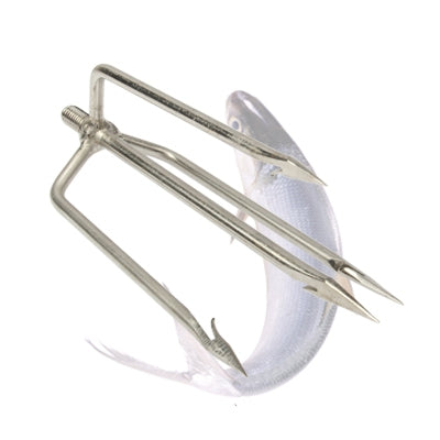 4-Prong Fishing Fish Barbed Stainless Spear Gig(Silver)