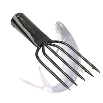5-Tine Fishing Fish Barbed Metal Spear Gig for Fishing Lover(Black)