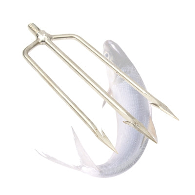 3-Tine Fishing Fish Barbed Stainless Spear Gig(Silver)