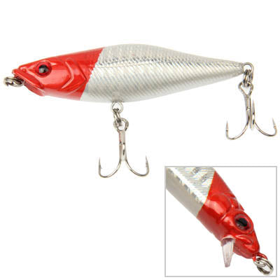 75mm Minnow Hard Baits Fishing Lures Mixed Fishing Tackle Baits Minnow(Silver)