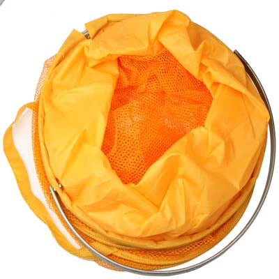 1m Fish Net Cage 4 Layers Collapsible Fish Care Net Bigger Mesh Folding Fishing Network(Yellow)