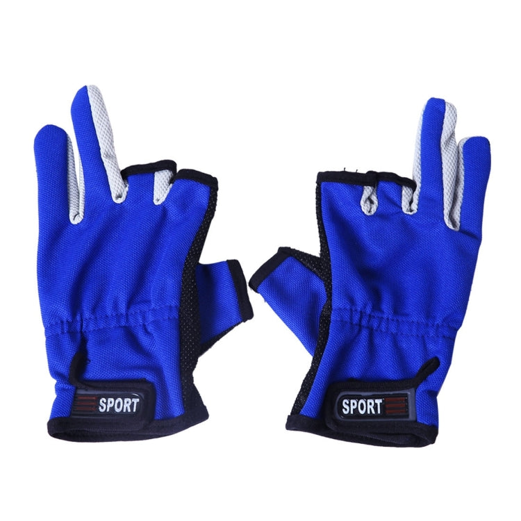 1 Pair 3 Fingers Exposed Breathable Anti-slippery Fishing Gloves