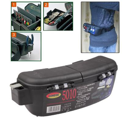 Multifunction Fishing Fish Lure Hook Bait Tackle Waist Box Case(Black)