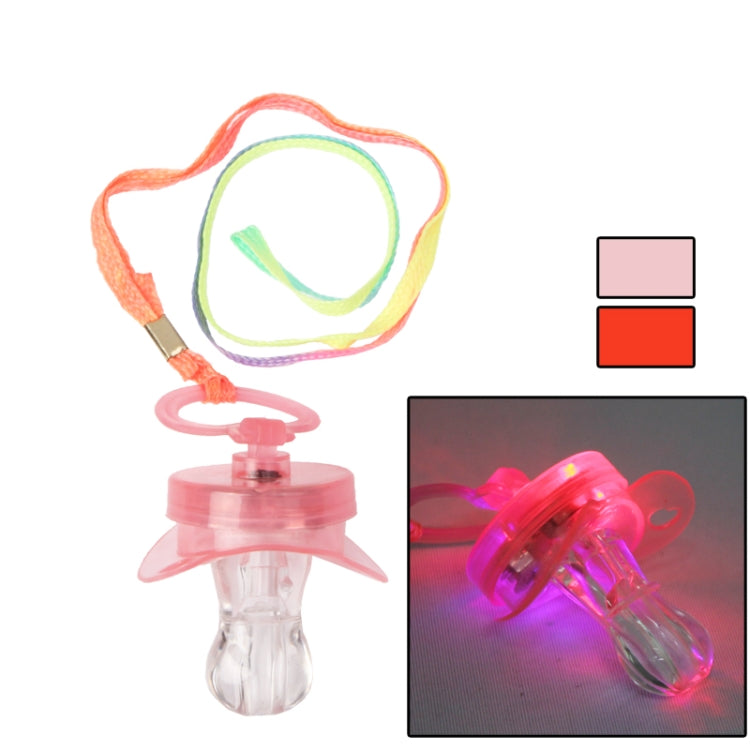 Plastic Flashing LED Nipple Shape Whistle with String (Random Color Delivery)