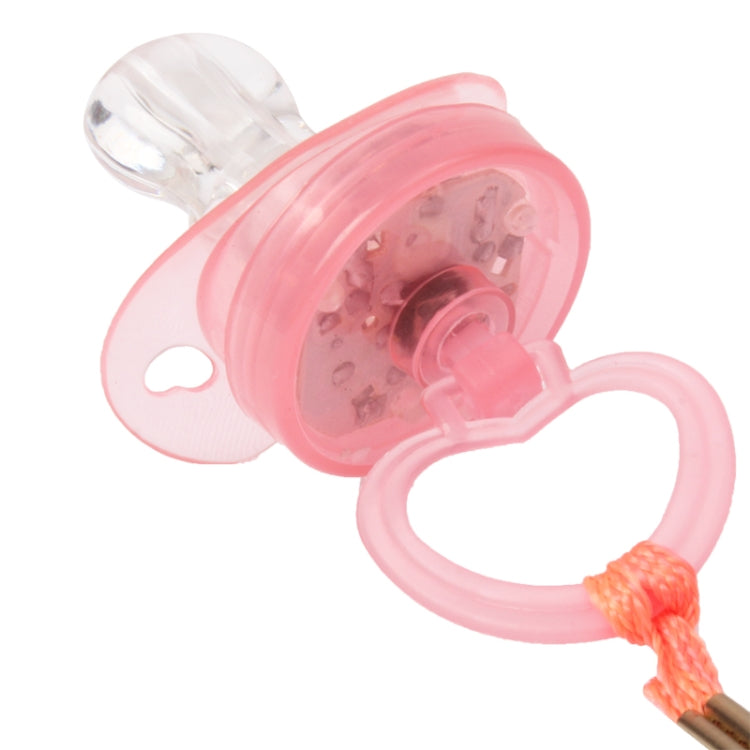 Plastic Flashing LED Nipple Shape Whistle with String (Random Color Delivery)