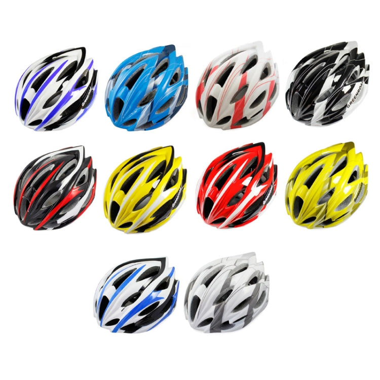 MTB / Greenroad Road Outdoor Bike Bicycle Cycling Helmet + Visor, LW-208 (Yellow + Black + White)