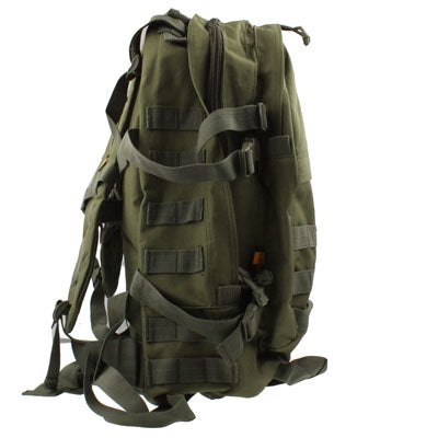 Canvas & PU Leather Outdoor Backpack Bag for Travel / Camp / Hike / Mountaineering