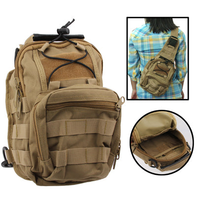 Casual Hard-wearing High Quality Multi-pocket Saddle Bag(Brown)