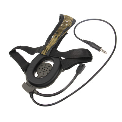 Interphone Accessory Headset with Microphone + Strap for Intercom Walkie Talkie(Black)