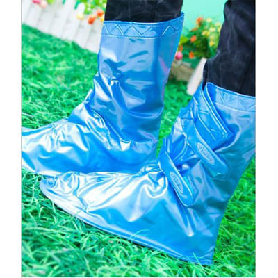 Blue Adjustable Rainproof Shoe Cover (Small)(Blue)