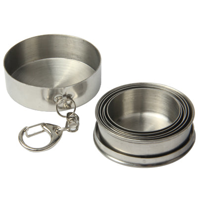 Expandable Portable Telescopic Collapsible Stainless Steel Travel Cup(Grey)