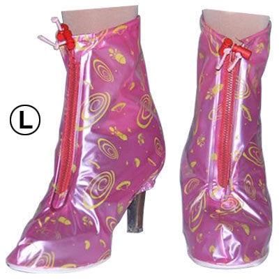 Pink Mood Rainproof High Heel Shoes Sleeve (Large)(Pink)