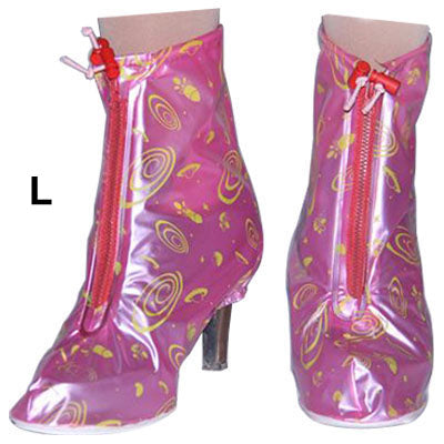 Pink Mood Rainproof High Heel Shoes Sleeve (Large)(Pink)