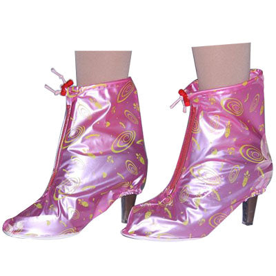 Pink Mood Rainproof High Heel Shoes Sleeve (Large)(Pink)