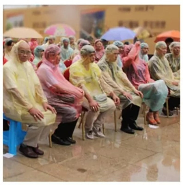 5 PCS Disposable Pocket Emergency Raincoat, Random Color Delivery