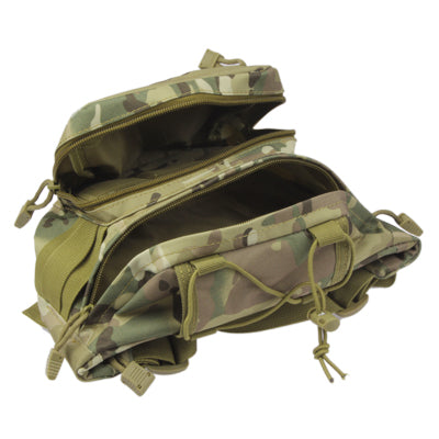 Casual Camouflage Patterned Waist Bag Fanny Pack with Adjustable Band & Zipper Pockets