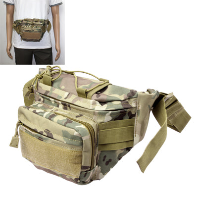 Casual Camouflage Patterned Waist Bag Fanny Pack with Adjustable Band & Zipper Pockets