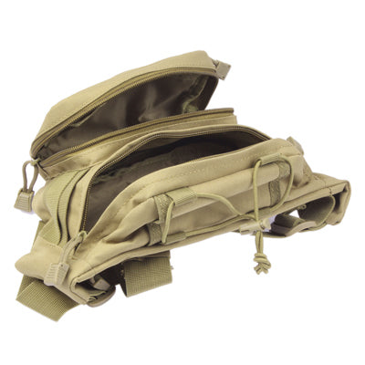 Casual Solid color Waist Bag Fanny Pack with Adjustable Band & Zipper Pockets
