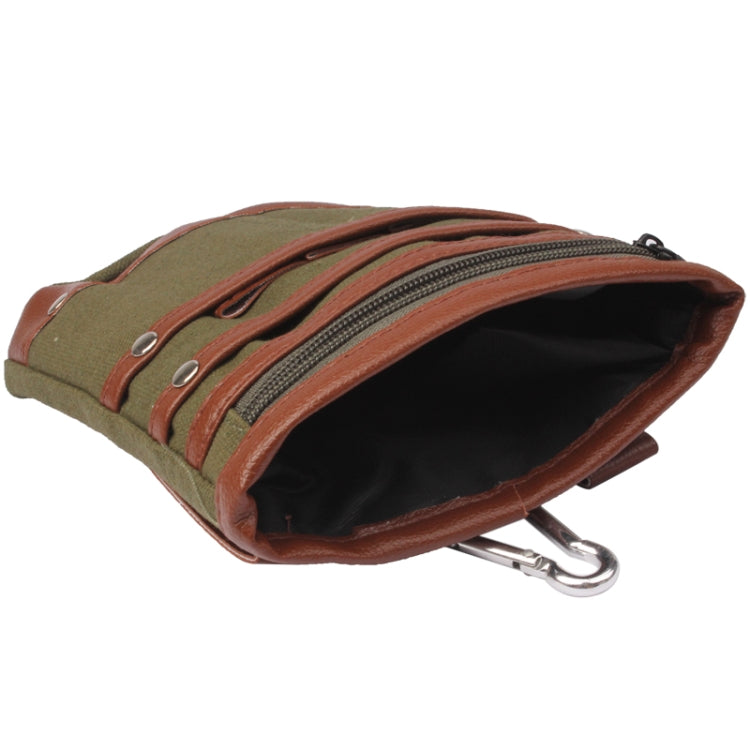 Stylish Multifunction Waist / Belt Bag with Carabiner(Army Green)