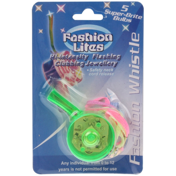 Stylish Flashing LED Light Whistle (Random Color Delivery)