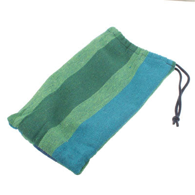 190cm Travel Outdoor Camping Leisure Striped Thick Canvas Hammock Single Person(Green)