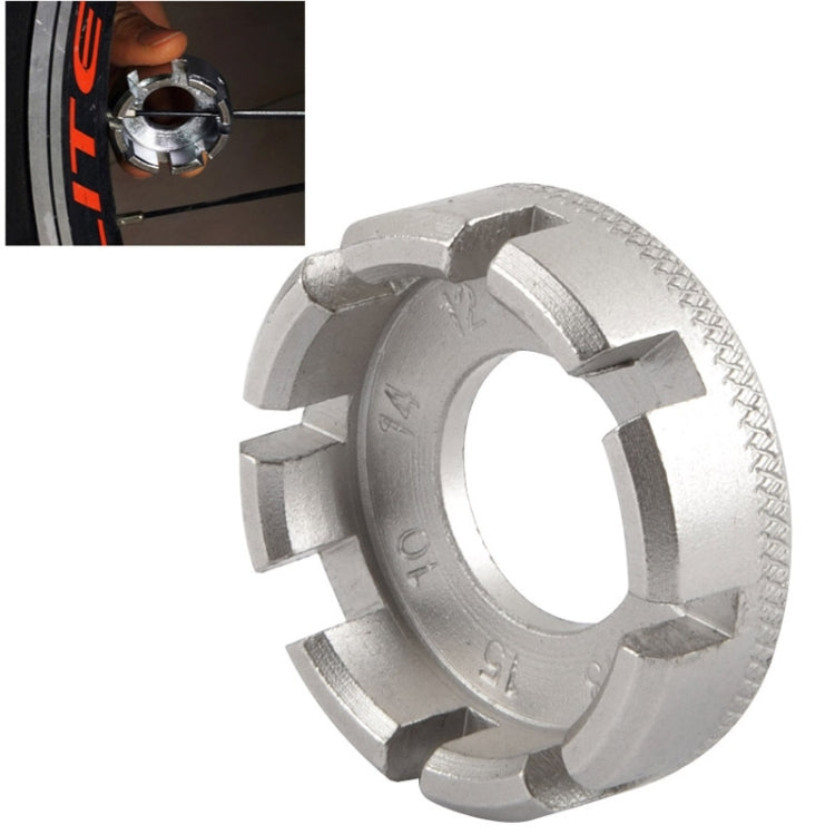 8 Grooves Steel Wire Wheel Spoke Spanner Wrench Bicycle Repair Tool