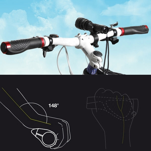 Bicycle MTB Bike Lock-on Comfort Leather Handlebar Hand-Stitched Grips