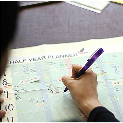 Half Year Planner Table Paper, Size: 50cm x 32cm