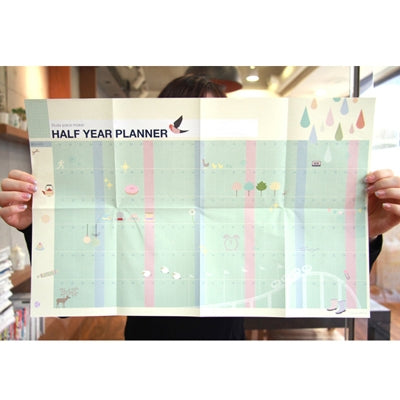 Half Year Planner Table Paper, Size: 50cm x 32cm