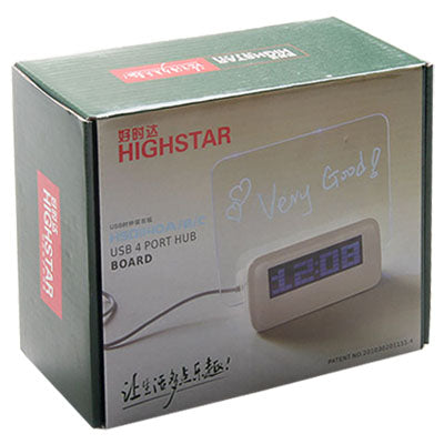 Multi Functional Electronic Alarm Clock Color Highlighter High-speed USB Backlight Message Board /USB Clock