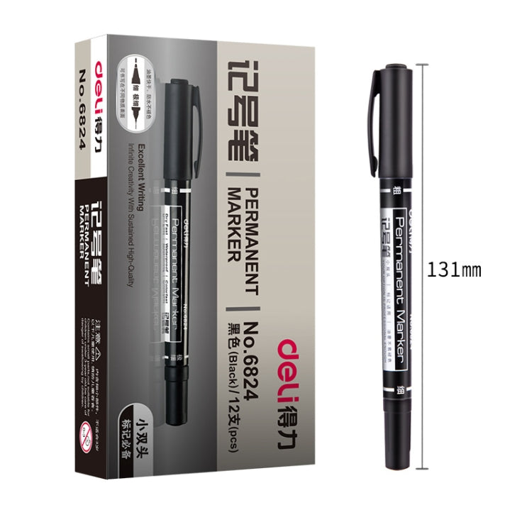 12 PCS Marker Pen Combo, Black Ink , No. 6824