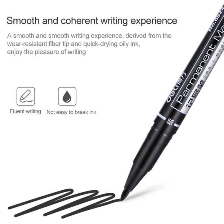 12 PCS Marker Pen Combo, Black Ink , No. 6824