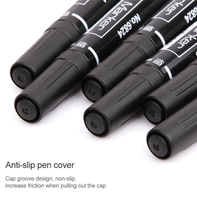 12 PCS Marker Pen Combo, Black Ink , No. 6824
