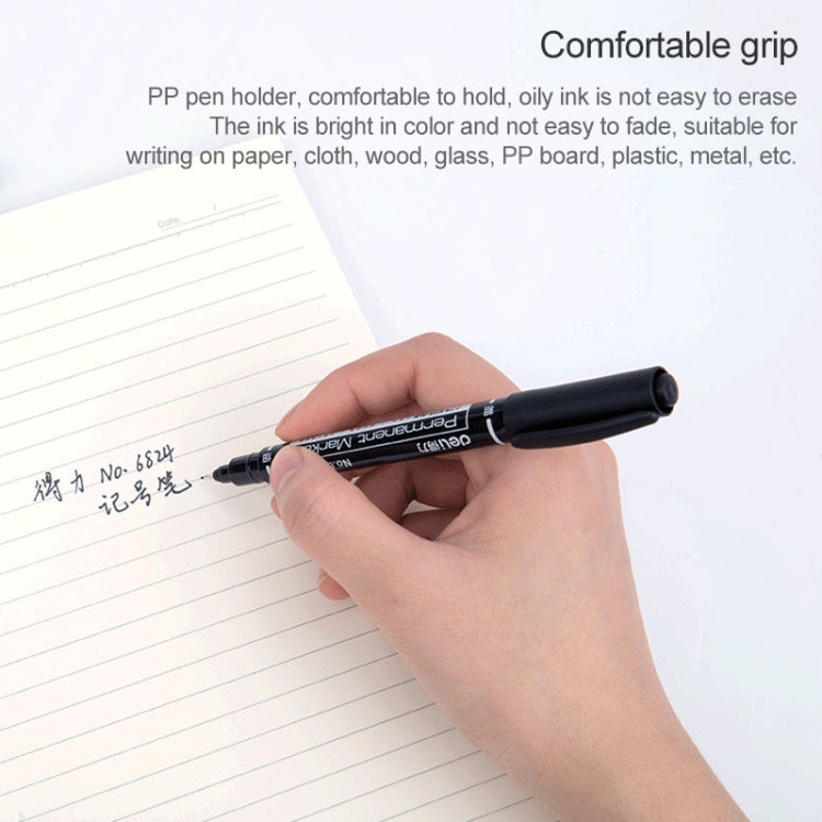12 PCS Marker Pen Combo, Black Ink , No. 6824