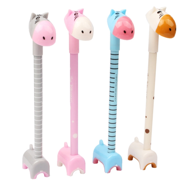 4 PCS Creative Donkey Style Gel Ink Pen & Pen Holder, Random Color Delivery