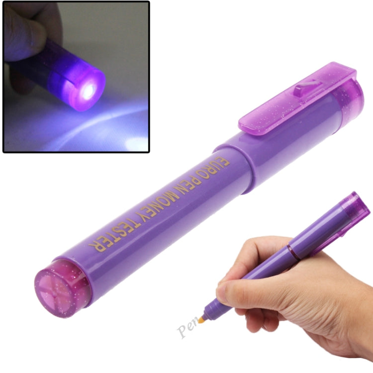 Money Bank Note Detector Pen UV Light Tester(Purple)