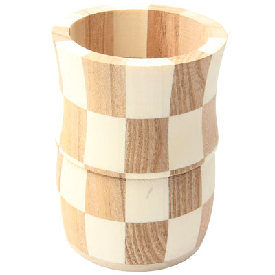 Wooden Vase Type Brush Pot Pen Container Pen Holder Tubular Penrack