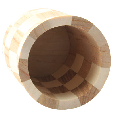 Wooden Vase Type Brush Pot Pen Container Pen Holder Tubular Penrack