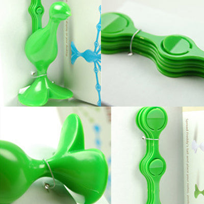 Peacock Multifunction Card Folder/ Note Paper / Photo Holder (Green)