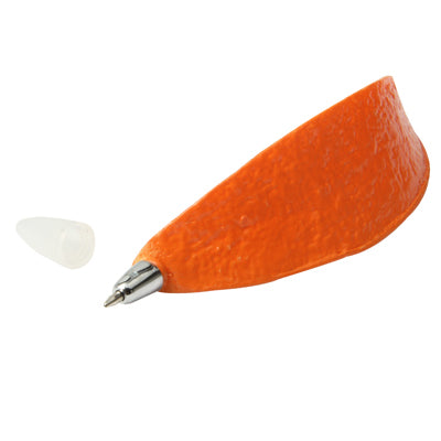 Lifelike Orange Shaped Style Ball Point Pen Magnetic Fridge Hanger