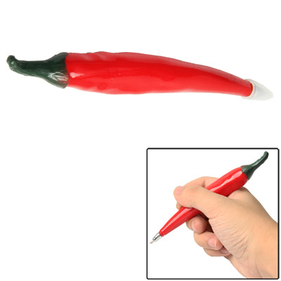 Lifelike Chillies Shaped Style Ball Point Pen Magnetic Fridge Hanger(Red)