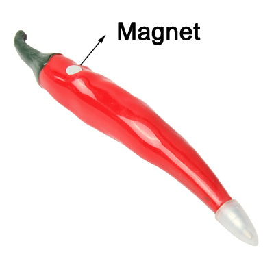Lifelike Chillies Shaped Style Ball Point Pen Magnetic Fridge Hanger(Red)