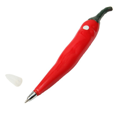 Lifelike Chillies Shaped Style Ball Point Pen Magnetic Fridge Hanger(Red)
