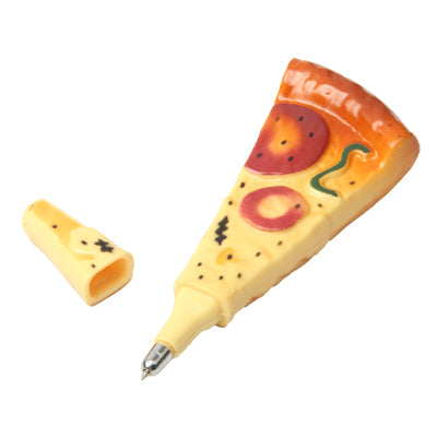 Lifelike Pizza Shaped Style Ball Point Pen Magnetic Fridge Hanger