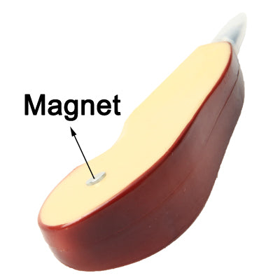 Lifelike Apple Shaped Style Ball Point Pen Magnetic Fridge Hanger