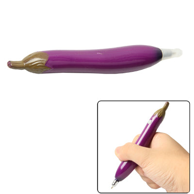 Lifelike Eggplant Shaped Style Ball Point Pen Magnetic Fridge Hanger