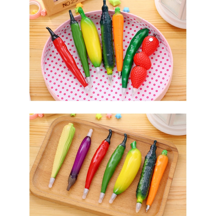10 PCS Creative Cartoon Fruit Shaped Ballpoint Pen Refrigerator Magnets,  Random Style Delivery