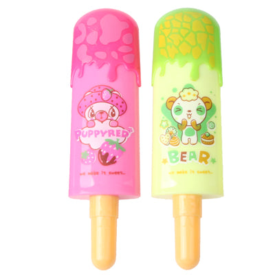 2 PCS Lifelike Ice-Lolly Shaped Style Ball Point Pen (Random Color Delivery)